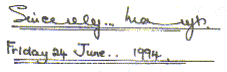 Miss Potts' Signature scanned from original document... (1984-1994)